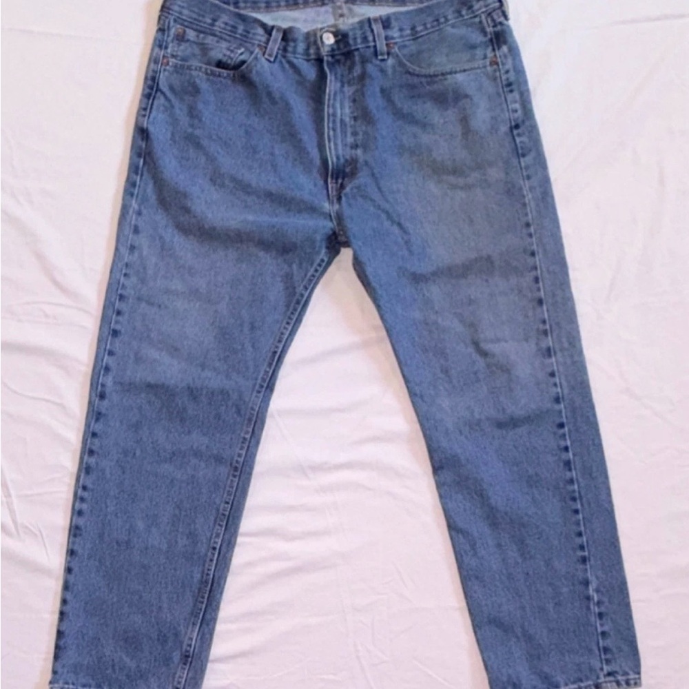 Levi's Straight Blue Denim Regular Fit 5-Pocket Men's Jeans 38x30